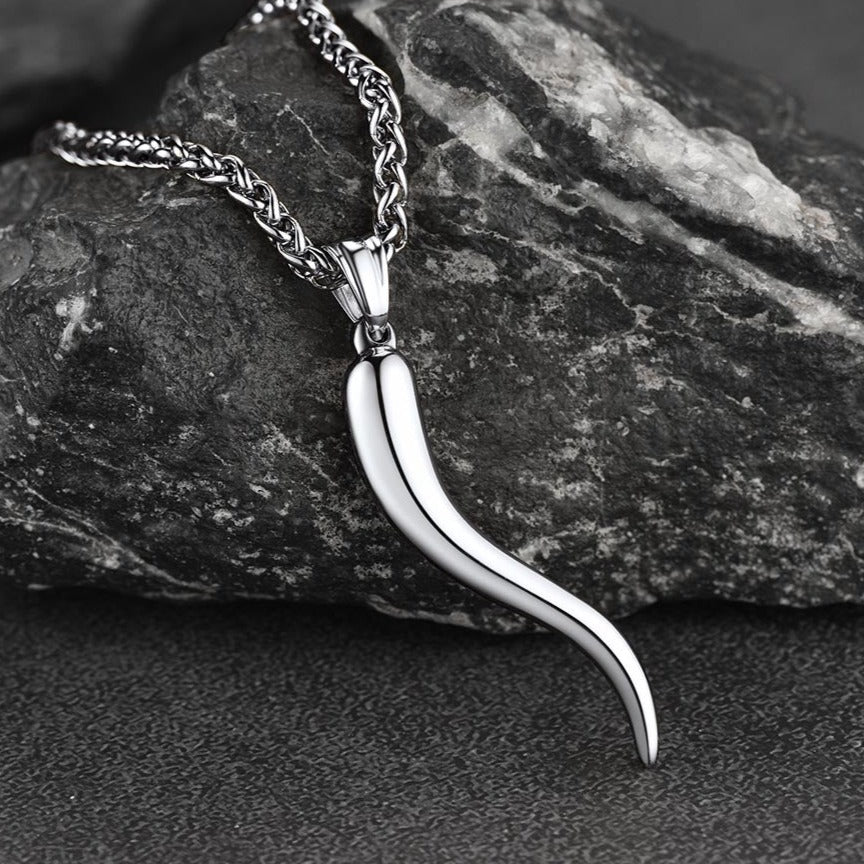 FaithHeart Italian Horn Necklace Pepper Pendant for Men FaithHeart