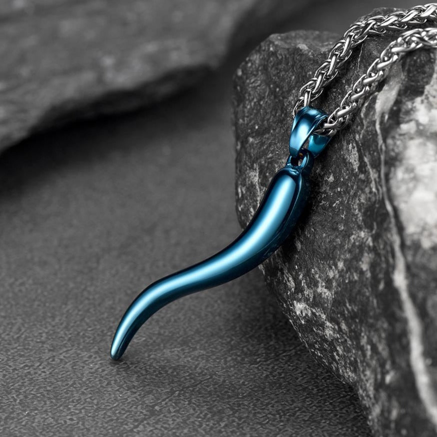 FaithHeart Italian Horn Necklace Pepper Pendant for Men FaithHeart