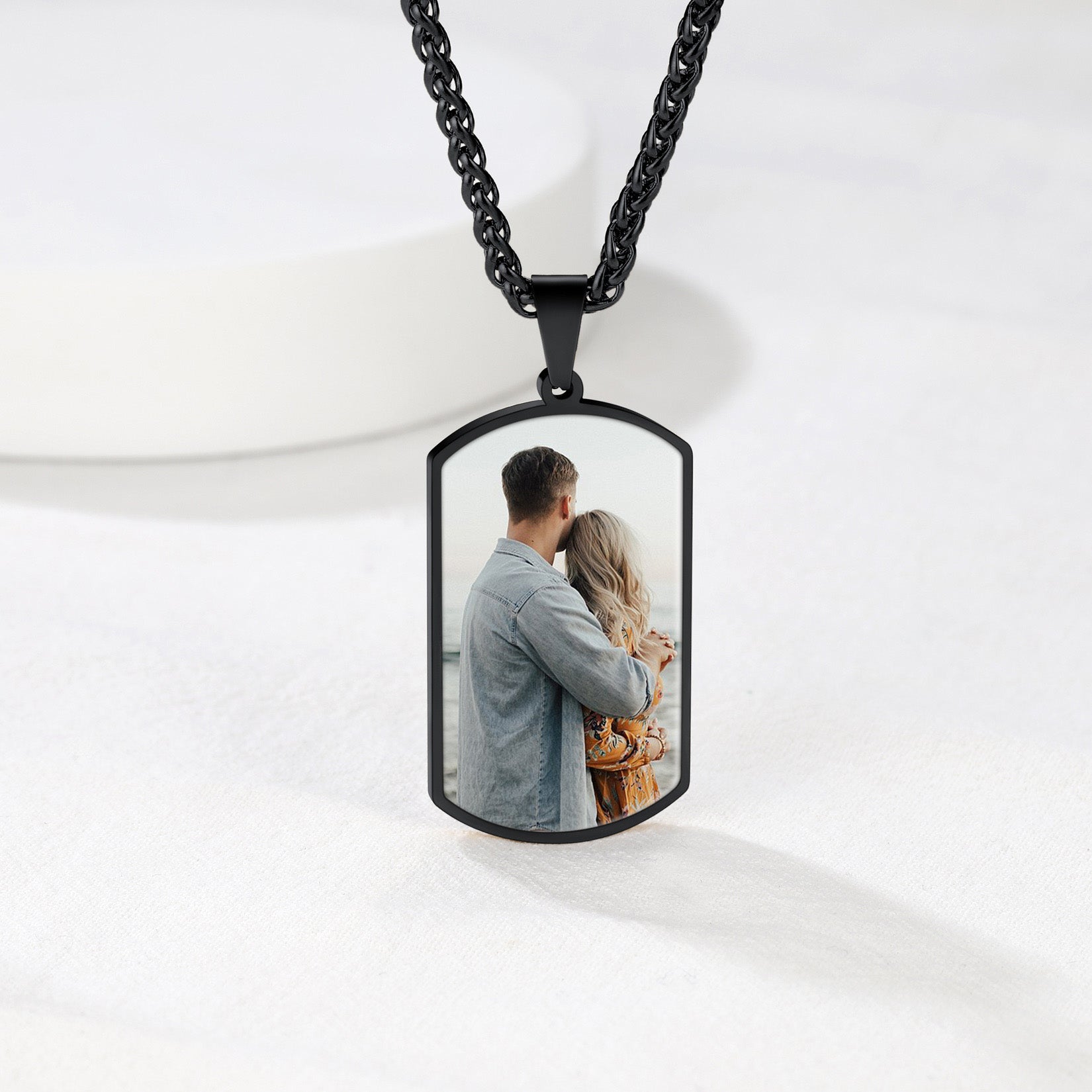 Personalized Photo Dog Tag Necklace with Picture for Men/Women FaithHeart