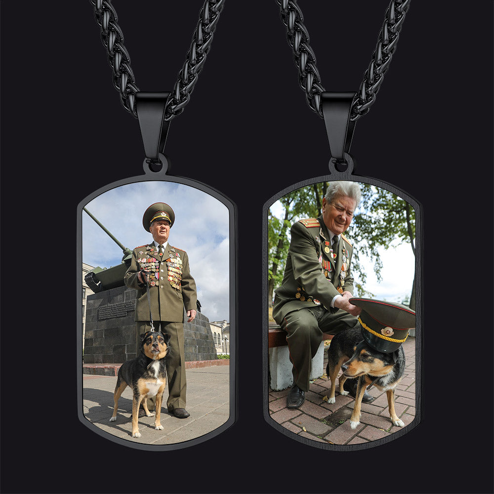FaithHeart Personalized Photo Dog Tag Necklace with Picture for Men/Women FaithHeart