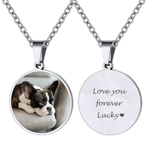 Customized Pet Picture Necklace Memorial Jewelry for Women Men  
