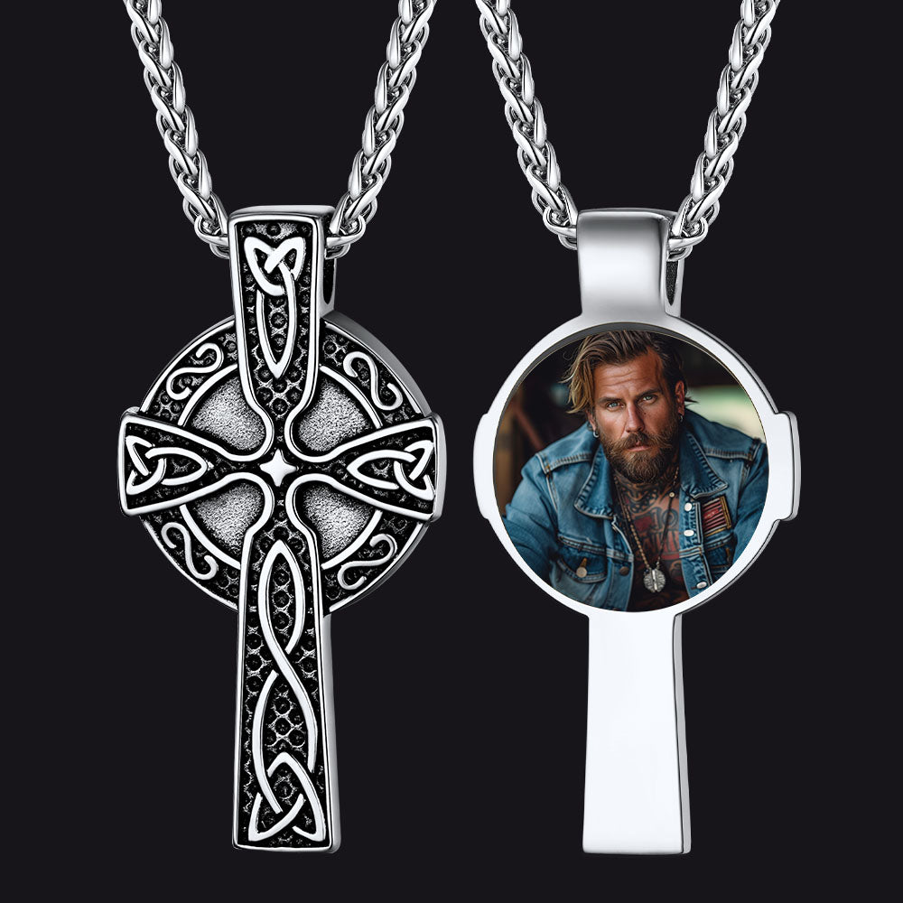 Personalized Celtic Cross Pendant Necklace Picture