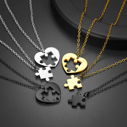 split heart puzzle necklace personalized for two