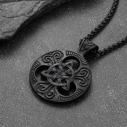 Vintage Celtic Trinity Knot Necklace Amulet Pendant for Men