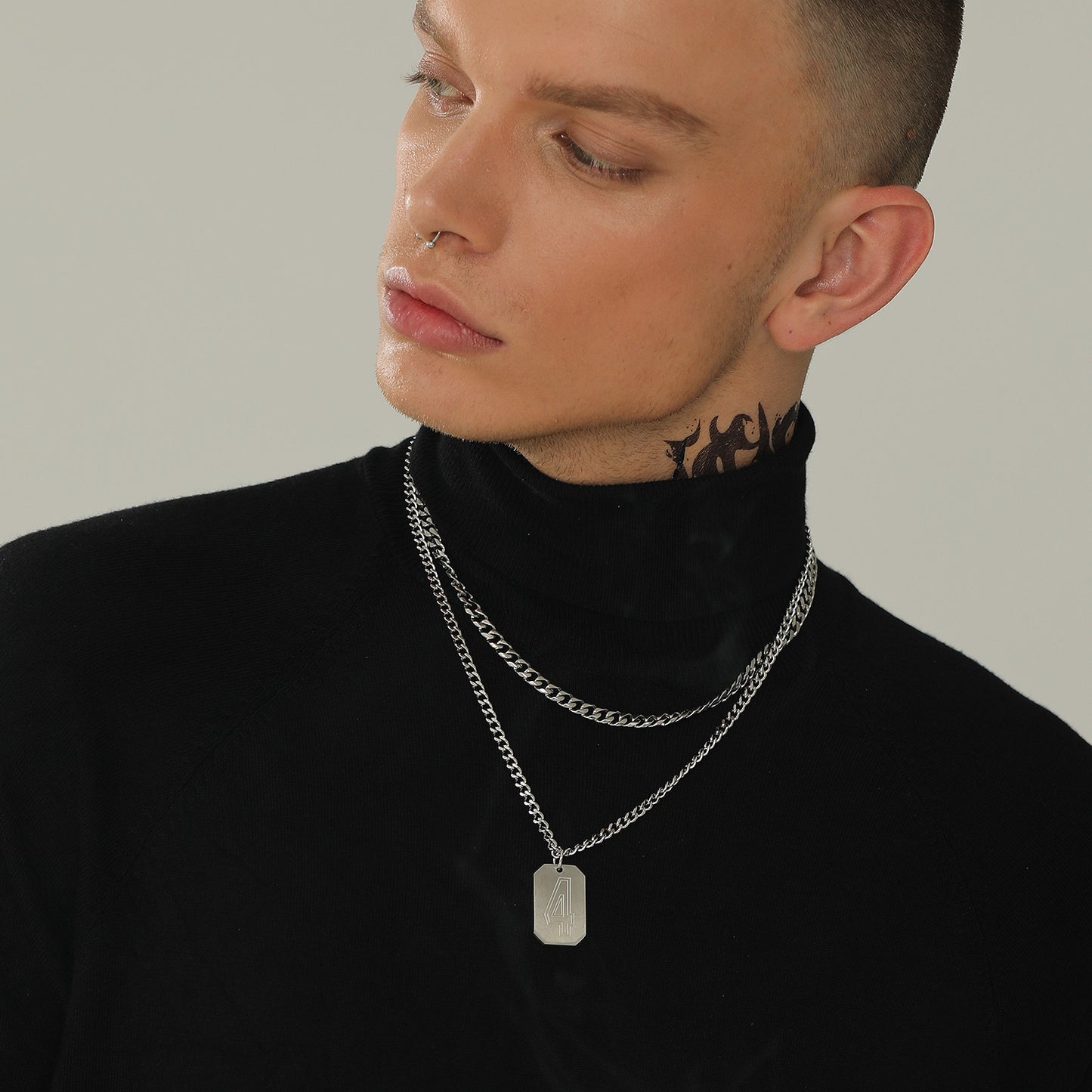 Custom Baseball Jersey Number Dog Tag Necklace for Men Sport Boys