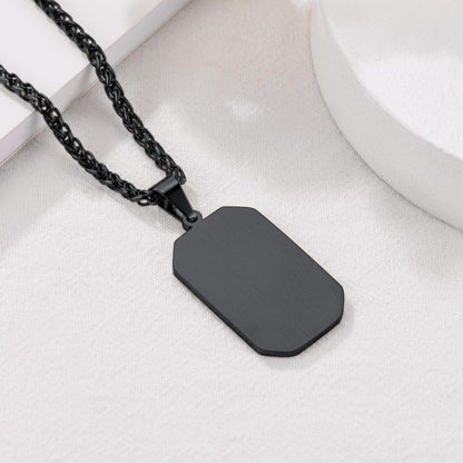 Customized Engraved Photo Dog Tag Necklace for Men/Women