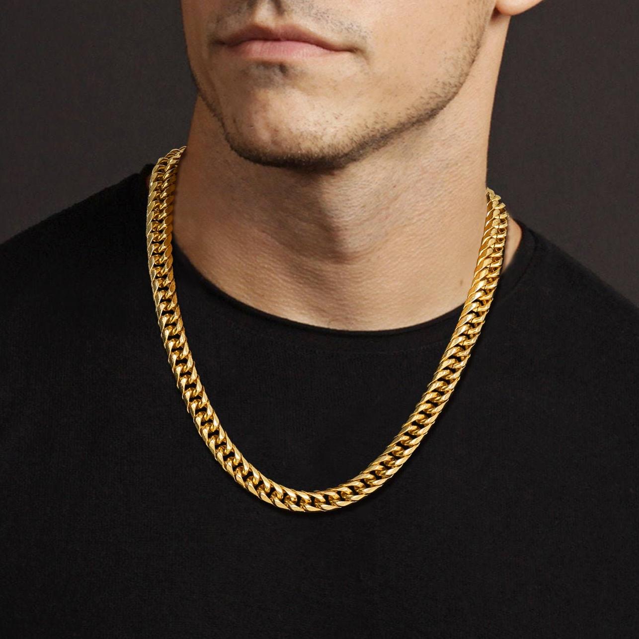 Gold Miami Cuban Chain Necklace for Men
