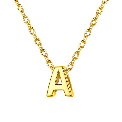Gold Plated Initial A Necklace for Women