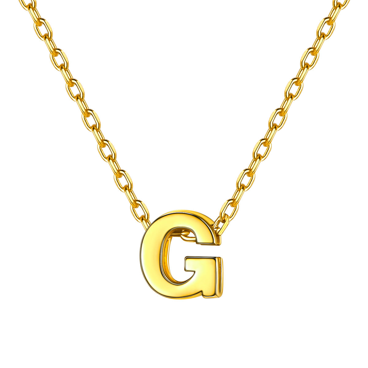 Gold Plated Initial G Necklace for Women