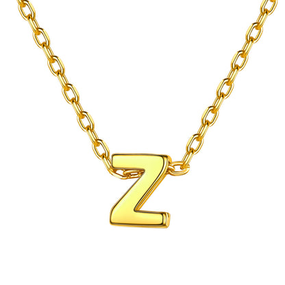 Gold Plated Initial Z Necklace for Women