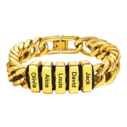 Gold Plated Name Bead Bracelet