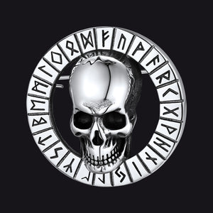 Gothic Punk Skull Brooch Pin for Men Women