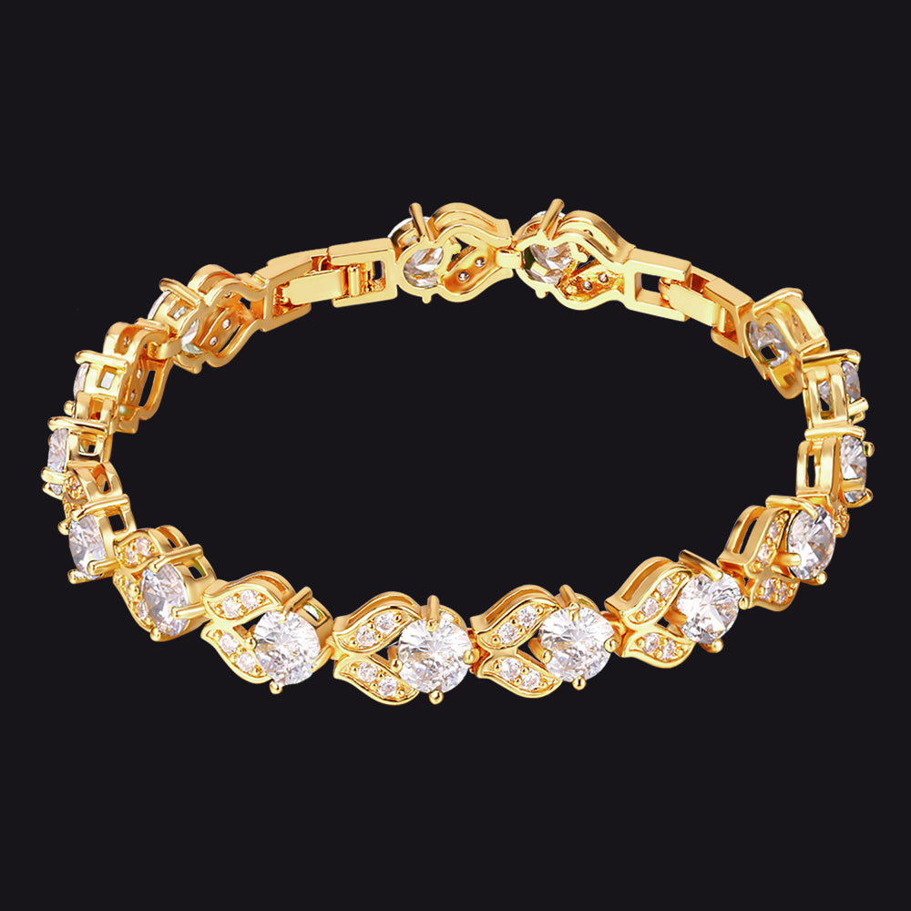 9mm Diamond Cut Simulated Gem Crystal Chain Bracelet
