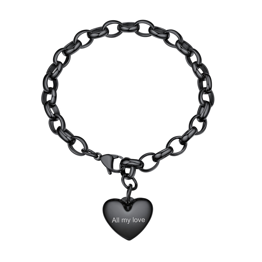 Custom Heart Shape Bracelets for Men Women