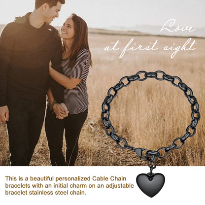 Custom Heart Shape Bracelets for Men Women