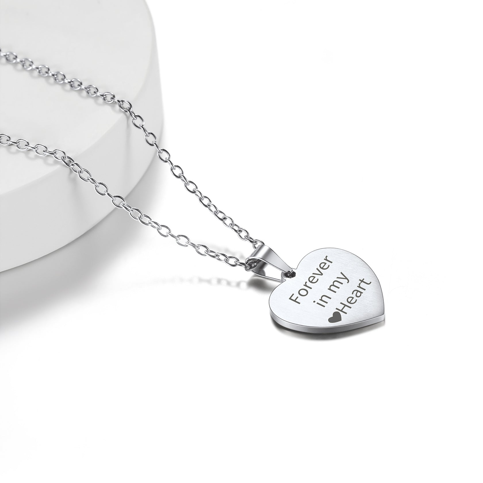 Custom Heart Shape Photo Necklace Lover Gift