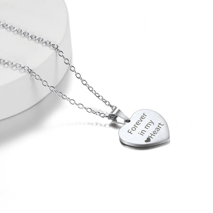 Custom Heart Shape Photo Necklace Lover Gift