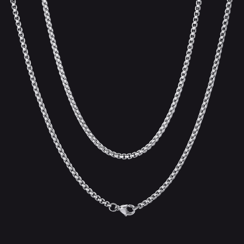 Hiphop Link Chain Necklace for Men, 3/6MM Wide