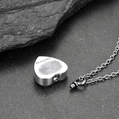 Custom Heart Shaped Urn Picture Pendant Necklaces for Ashes