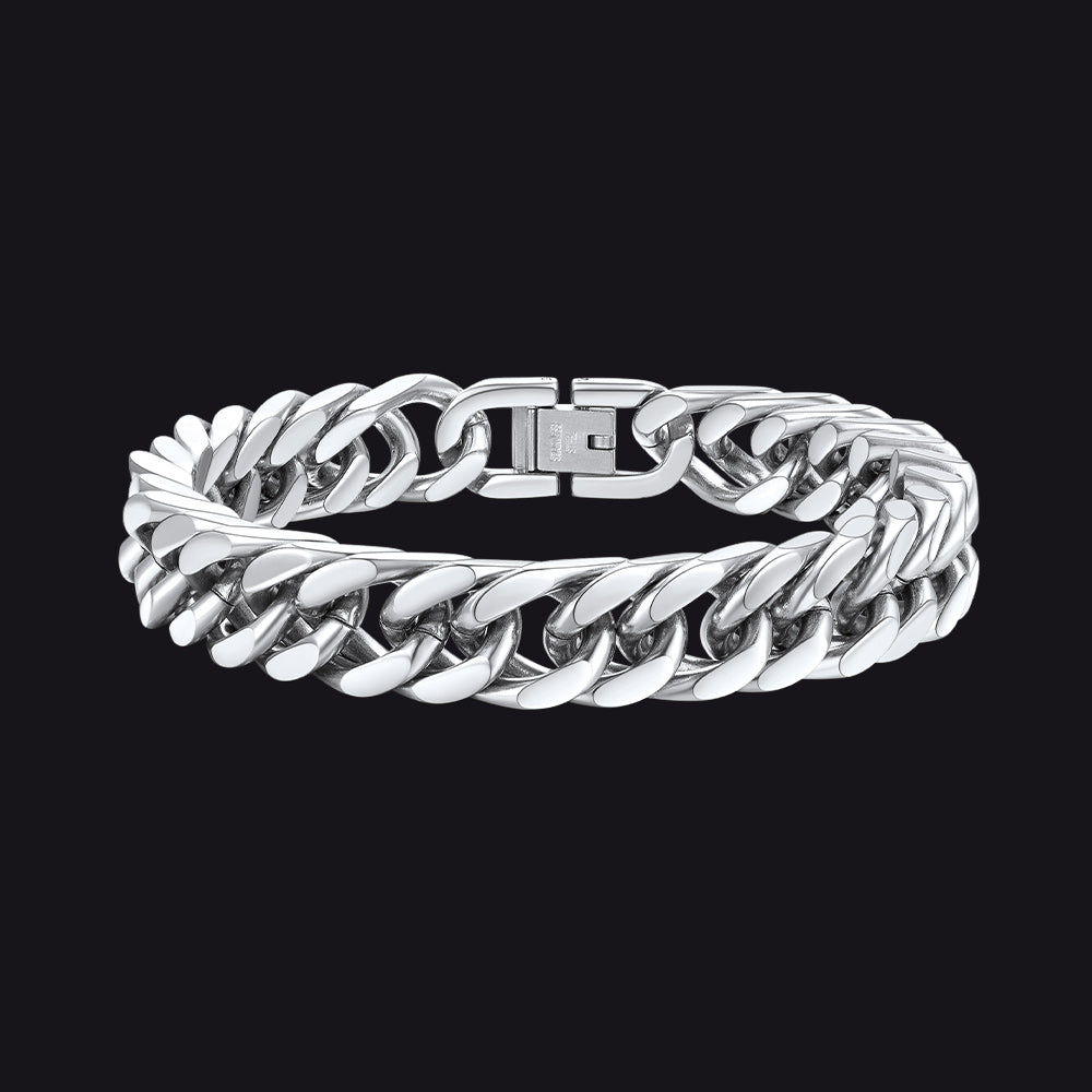 Classic Hip-Hop Style Chunky Cuban Link Bracelet for Men Women