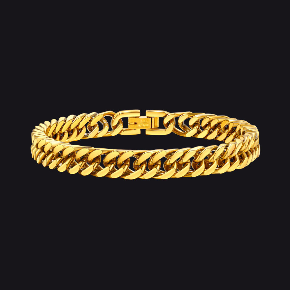 Classic Hip-Hop Style Chunky Cuban Link Bracelet for Men Women