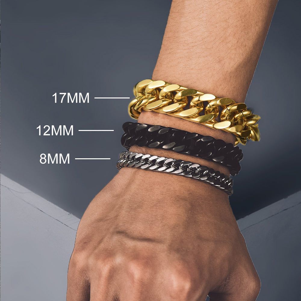 Chunky Hip Hop Cuban Chain Bracelet for Men Women