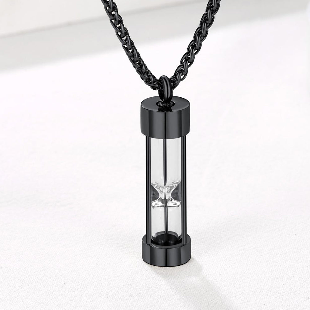 Hourglass Urn Necklace for Ashes Cremation Keepsakes for Women Men