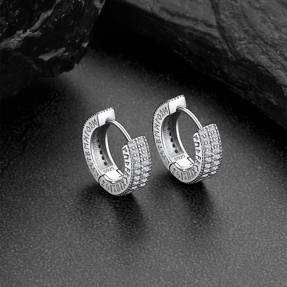 FaithHeart Iced Out Hoop Earrings