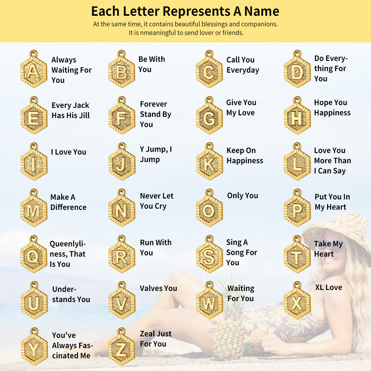 Gold Letter Anklet