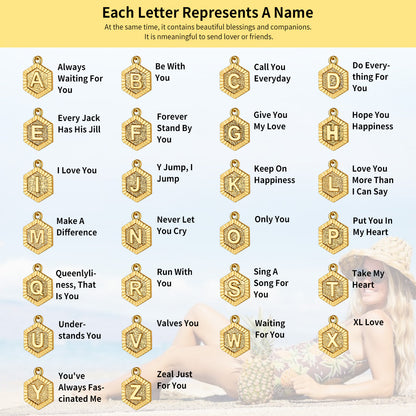 Gold Letter Anklet