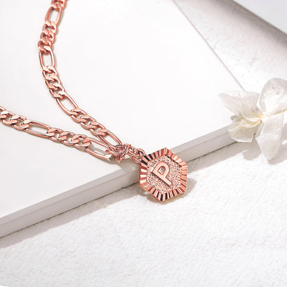 Initials A-Z Figaro Chain Ankle Beach Jewelry Gift for Women