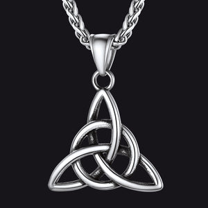 Irish Celtic Knot Pendant Necklace for Men Women