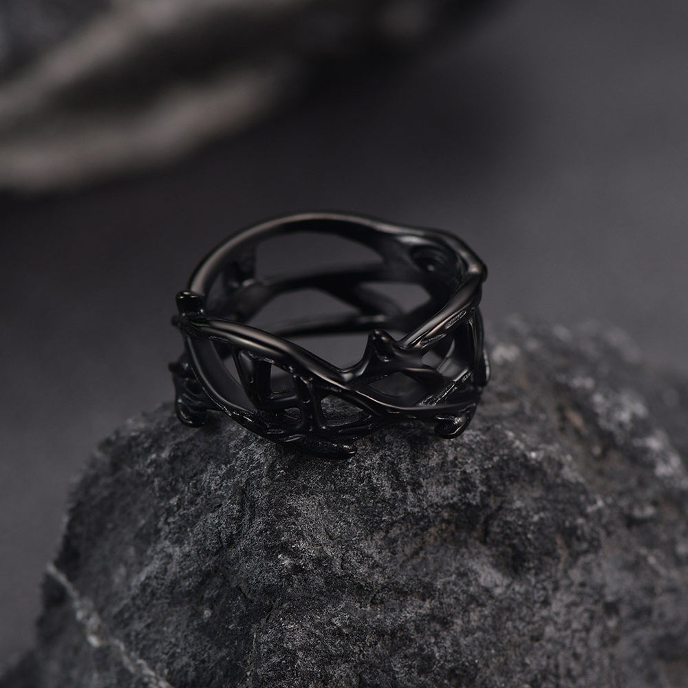 Christian Jesus Crown of Thorns Ring for Men