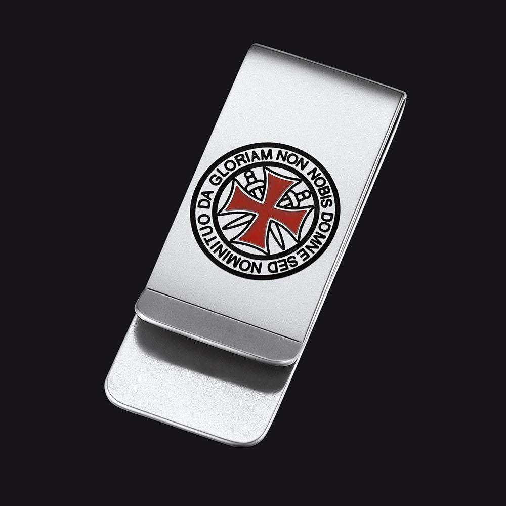 Knights Templar Cross Money Clip Credit Card Holder