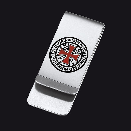 Knights Templar Cross Money Clip Classic Slim Wallets