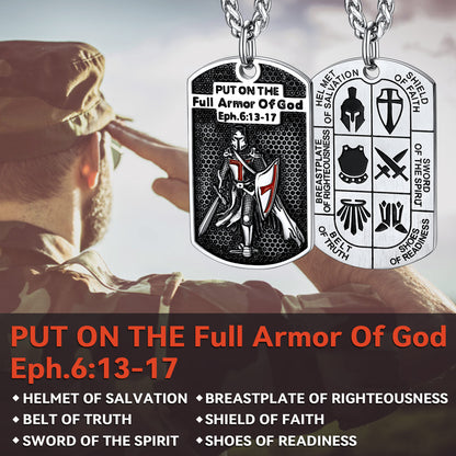 Catholic Knights Templar Dog Tag Necklace for Men Women