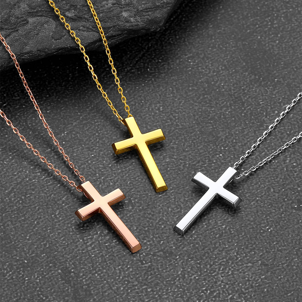 Sterling Silver Minimalist Cross Necklace | Christian Faith