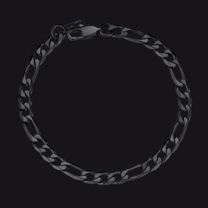 Men's Black Figaro Chain Bracelet - Stylish and Bold