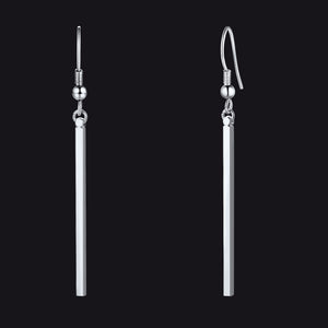 Minimal Long Vertical Bar Dangle Earrings for Women