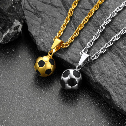 Soccer Football Necklace Lucky Charm for Men Ball Fans