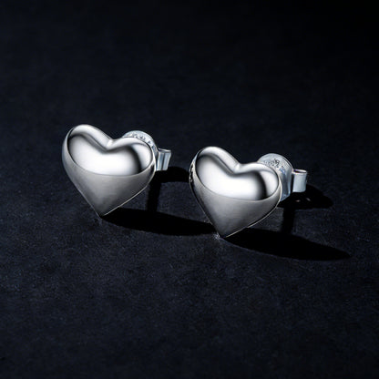  Minimalist Chunky Heart Stud Earrings for Women