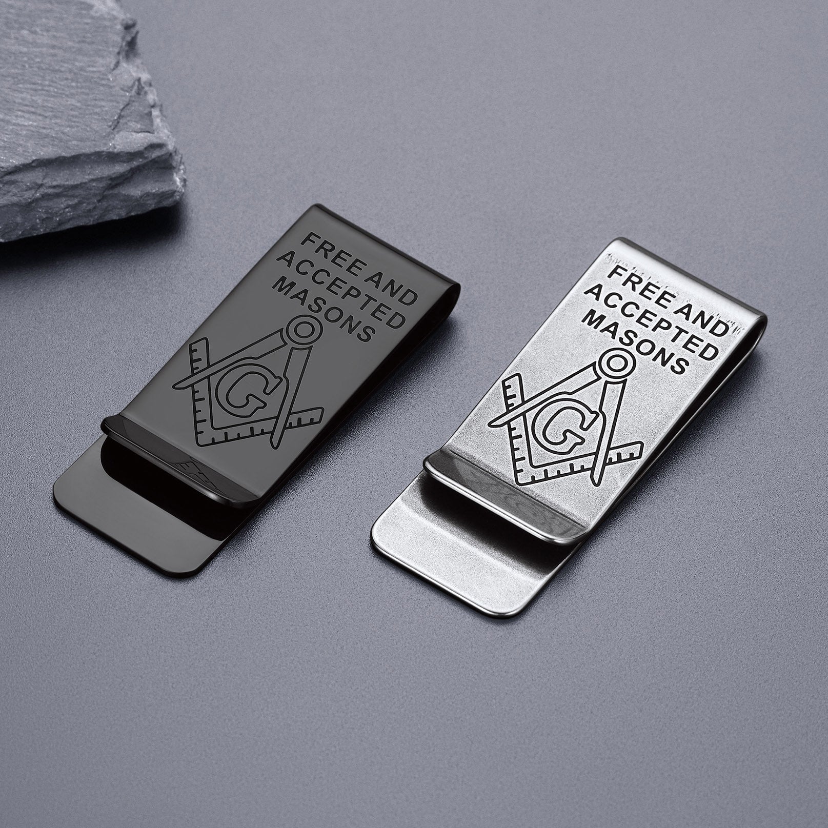 Masonic Emblem Money Clip Classic Slim Wallets