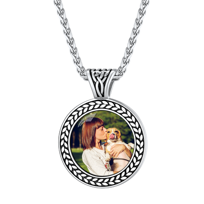 Personalized Memorial Picture Necklace Pendant with Photo for Men Women