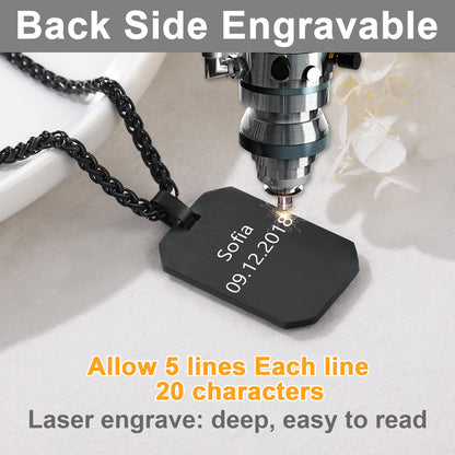 Customized Memory Picture Photo Dog Tag Necklace
