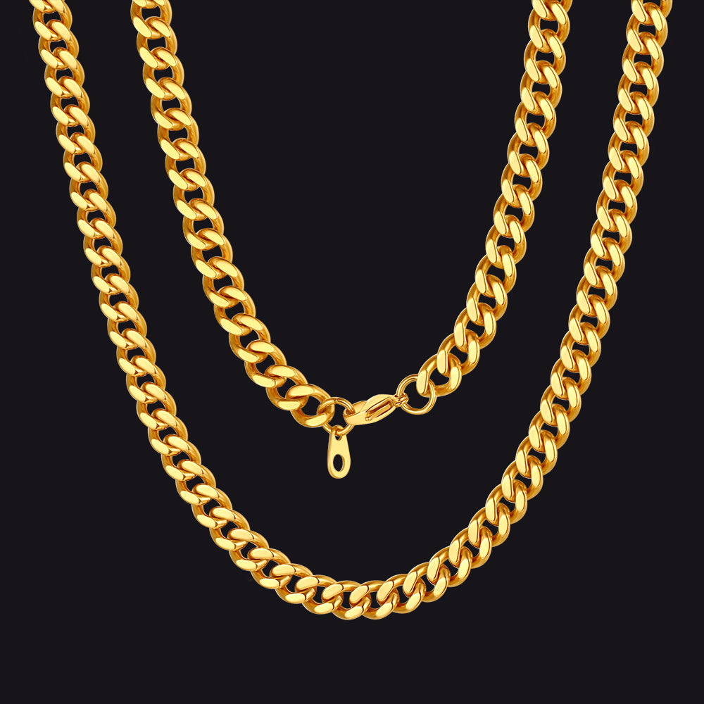 Sturdy Cuban Chain Necklace for Men 5/7/9/12MM Width