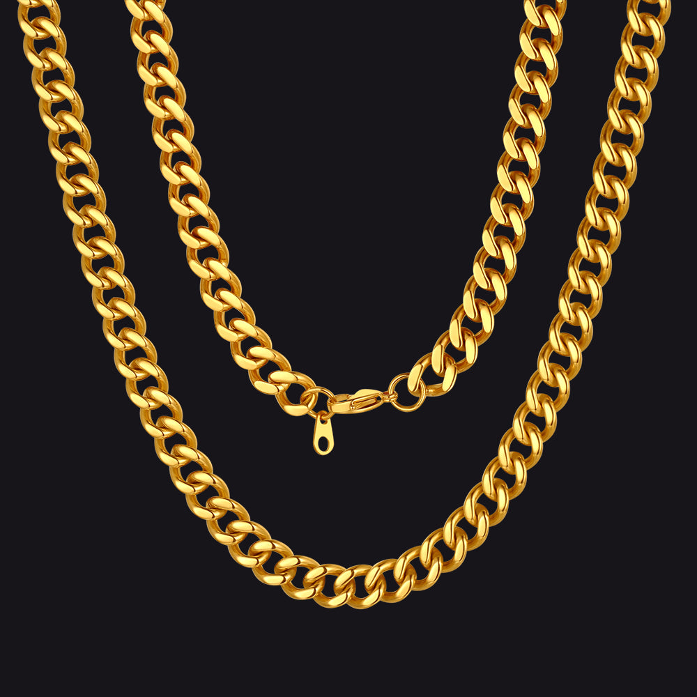 Sturdy Cuban Chain Necklace for Men 5/7/9/12MM Width