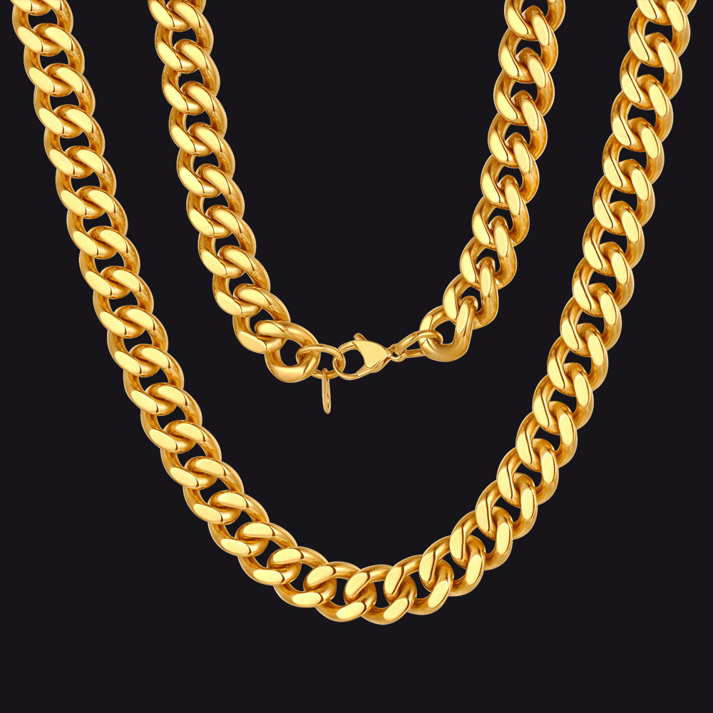Sturdy Cuban Chain Necklace for Men 5/7/9/12MM Width
