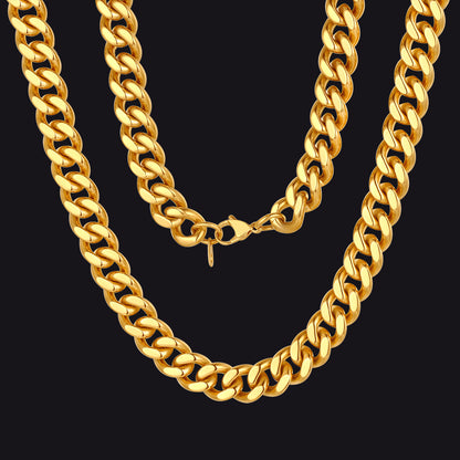 Sturdy Cuban Chain Necklace for Men 5/7/9/12MM Width