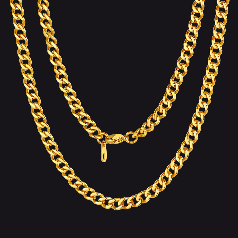 Sturdy Cuban Chain Necklace for Men 5/7/9/12MM Width