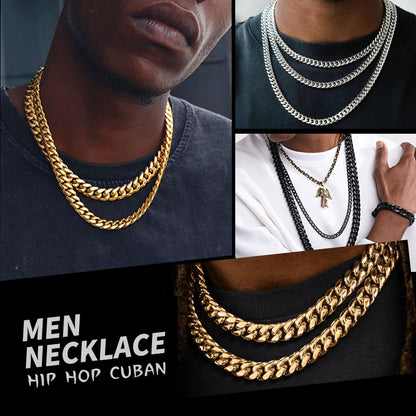 Hip Hop Miami Cuban Chunky Chain Necklace for Men